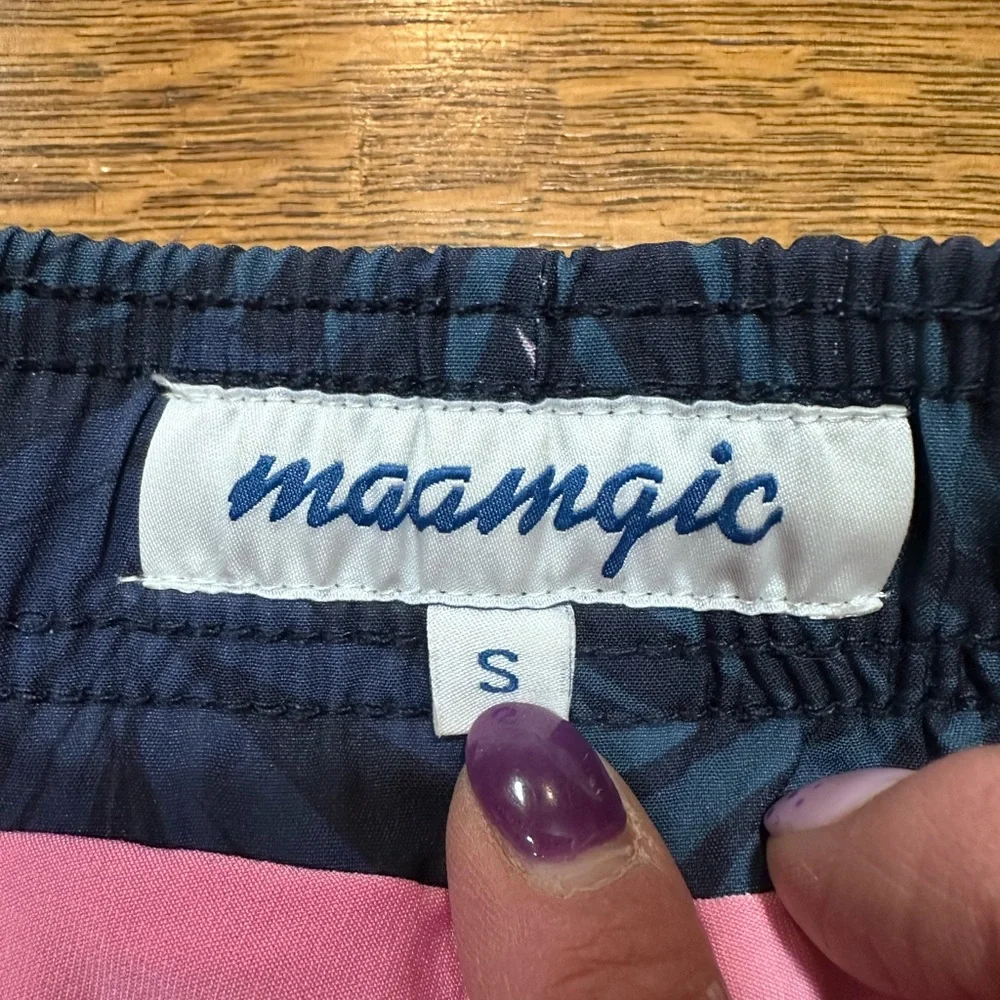 Maamgic Tropical Leaf Print‎ Men's Swim Trunks sz small